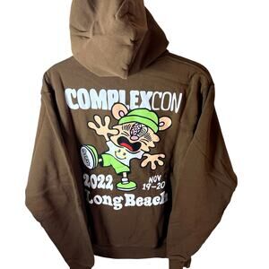 •NEW• Complexcon X Verdy Logo Hoodie Mocha Brown Size SMALL Long Beach, CA